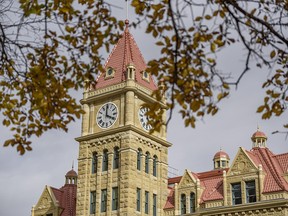 Pictured is Calgary’s old City Hall on Monday, October 5, 2020.