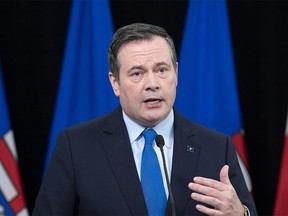 Premier Jason Kenney, pictured here in a June 17 file photo, said an inquiry into foreign-funded campaigns against Alberta's oilsands will now be delivered next year.