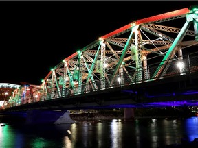 Reconciliation Bridge is lit up nightly with thousands of LED lights. A new, upgraded lighting system will used to commemorate Indigenous events and significant dates on the calendar.