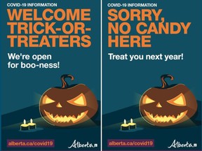 Alberta's chief medical officer of health Dr. Deena Hinshaw says trick-or-treating is safe as long as COVID-19 precautions are taken.