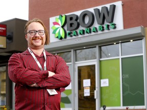 Bow Cannabis manager Jamie Ouellette is wary as the province will lift limits of cannabis store ownership in Alberta on Nov. 1 in Calgary on Tuesday, October 13, 2020.