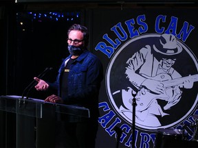 Andrew Mosker, President and CEO, National Music Centre, speaks at The Blues Can in Calgary after the release of West Anthem’s Alberta Music Industry Ecosystem Report on Thursday, October 29, 2020.