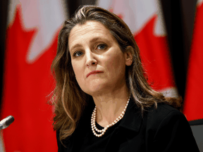 Finance Minister Chrystia Freeland.