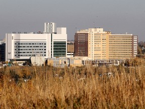 Foothills Medical Centre with the McCaig Tower shown on the left. Saturday, October 3, 2020.