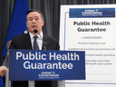 UCP Leader Jason Kenney outlines his party's health platform ahead of Alberta's 2019 election in Edmonton on Feb. 20, 2019.