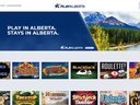 Screenshot from the Government of Alberta's PlayAlberta online gaming portal.