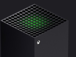 The Xbox Series X, out November 10th in Canada, is both minimalistic and monolithic in its appearance, looking more like a home theatre subwoofer than a traditional game console.