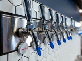 Beer taps at Two Pillars Brewery were photographed on Thursday, October 8, 2020. 

Gavin Young/Postmedia