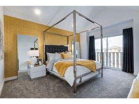 The master bedroom in the Jade show home by Homes by Avi in Livingston.