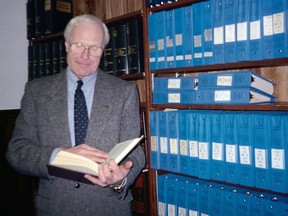 Stanley Schumacher is seen in this 1997 file photo. He's being remembered for his service to the province through politics, volunteerism and his legal work.