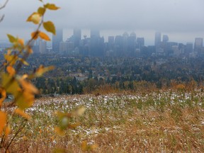Snow dusted parts of Calgary including Nose Hill Park on Monday, Oct. 12, 2020. 

Gavin Young/Postmedia