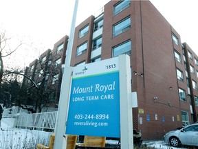 Rivera Mount Royal Care Centre on 9th St. and 18th Ave. SW. Alberta Health Services has confirmed 66 residents at the centre have contracted COVID-19 since October 18th. Wednesday, November 11, 2020. Brendan Miller/Postmedia