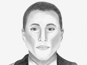 Calgary police released this sketch of a suspect in a downtown sex assault that took place on Sept.15, 2020.