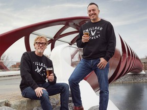 New leadership at Village Brewery: Fraser Abbott (L) vice president, marketing and community; and Jeff Popiel, president.