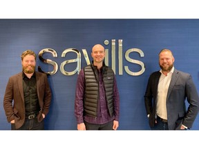 Spencer Duff, Cody Watson and Paul McKay have recently joined Savills, which opened its new Calgary real estate office just a year ago.