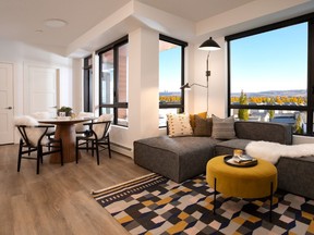 The dining area in Home E, by Hopewell Residential in Arbour Lake West.