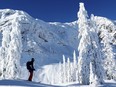 A skier makes his way up Timber Bowl at Fernie Alpine Resort. Al Charest / Postmedia  ORG XMIT: POS2001221835262443