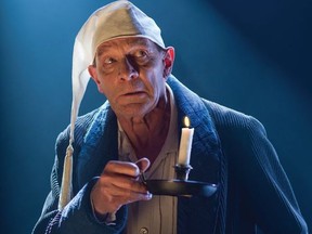 Stephen Hair returns as Scrooge in Theatre Calgary's 2020 digital version of A Christmas Carol.