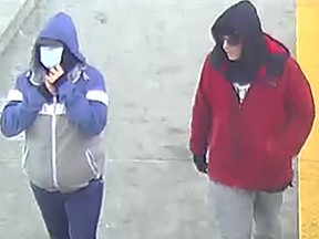 Police are asking for the public's assistance in identifying two suspects who allegedly assaulted and robbed a senior near Westbrook Mall on Tuesday, Nov. 24.