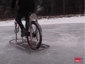 Ice bikes are available for rent immediately from the Bowness Park Skate Shop. Adult and children-sized bikes can be rented