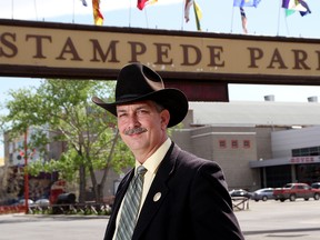 Warren Connell stands on Stampede Park in Calgary, Alberta on May 14, 2012.