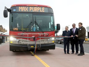 The MAX Purple line began operating on Nov. 19, 2018.