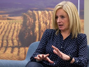 Alberta NDP leader, and the leader of the Official Opposition, Rachel Notley sits for a year-end interview in Edmonton.