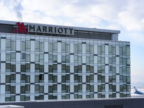 Pictured is the Marriott Hotel at YYC (Calgary International Airport) on Friday, January 29, 2021.