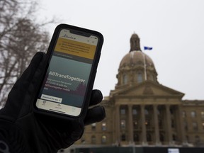 Alberta's COVID-19 contact tracing app has only been used to track exposures 19 times since it was launched in May. There are approximately 268,000 registered users of ABTraceTogether. Taken on Tuesday, Nov. 17, 2020 in Edmonton.