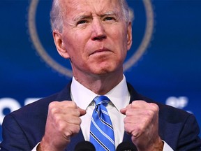 U.S. President-elect Joe Biden in Wilmington, Delaware on Jan. 14, 2021.