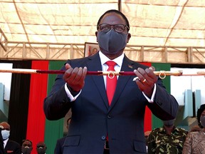 FILE PHOTO: Malawi's President Lazarus Chakwera is sworn in in Lilongwe, Malawi, July 6, 2020.