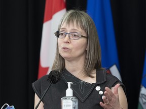 Alberta's chief medical officer of health Dr. Deena Hinshaw on Wednesday, Jan. 20, 2021.