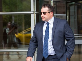 James Othen leaves the Calgary Courts Centre Monday, Aug. 21, 2017.