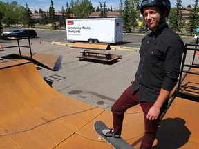 File photo: Jeff Hanson with the Calgary Association of Skateboarding Enthusiasts poses for a photo in the Mobile Skate Park set up in Ranchlands on Monday, Aug. 5, 2019.