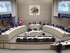 Calgary City Council in the chamber at City Hall in Calgary on Monday March 19, 2018. Darren Makowichuk/Postmedia