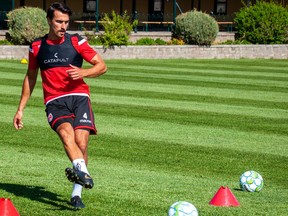 Cavalry FC (Dominick Zator) returned to the pitch to begin training after getting approval from the Alberta government. Supplied photo