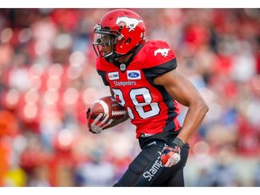 Calgary Stampeders Kamar Jorden during CFL football in Calgary on Saturday, August 25, 2018. Al Charest/Postmedia