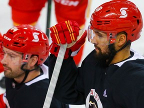 Calgary Flames defenceman Oliver Kylington during NHL hockey training camp at the Saddledome in Calgary on Saturday January 9, 2021. Al Charest / Postmedia