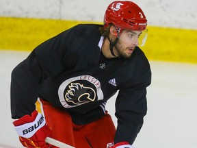 Calgary Flames Connor Mackey during NHL hockey training camp at the Saddledome in Calgary on Sunday January 10, 2021.  Al Charest / Postmedia