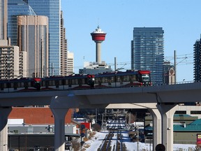 The Calgary skyline. Wednesday, Feb. 24, 2021.