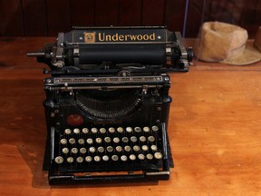 The Underwood typewriter used by W.O. Mitchell was on display at the Museum of the Highwood exhibit marking the centenary of his birth. The Underwood became a widespread tool for writers after the invention of the QWERTY keyboard, says columnist Catherine Ford.