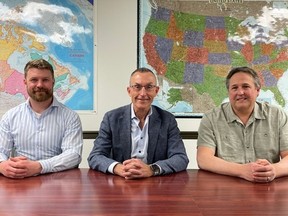 The partners of Frontier Lodging Solutions, director of sales and service Andrew Kruschell, president and CEO David Kruschell and COO Richard Gardner.