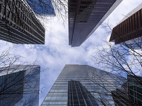 Downtown Calgary high-rises were photographed on Wednesday, Feb. 3, 2021.