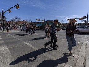 It was a busy day on 17th Avenue S.W. as more businesses are open for in-person services on Friday, March 19, 2021.
