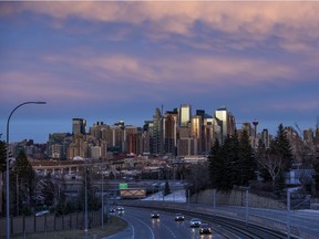Calgary skyline was photographed on Monday, November 30, 2020.