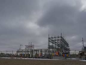 An Enmax power station near the community of Douglasdale in Calgary on March 25, 2021.