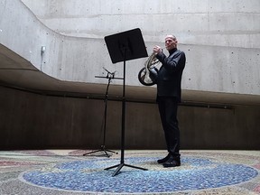 Principal horn player Robert McCosh is one of five Calgary Philharmonic Orchestra musicians who will be playing as part of the orchestra's City Spaces: Contemporary Calgary concert on Saturday.