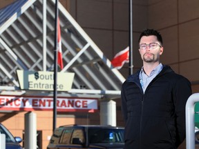 ICU physician Dr. Daniel Niven, outside the Peter Lougheed Centre. Niven said the second wave of COVID-19 pushed his hospital's physical space and staff "to the brink" but this third wave could make it worse.