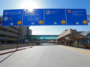 A quiet Calgary International Airport was photographed on Tuesday, March 23, 2021.