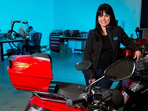Sue Ozdemir, CEO of Exro Technologies, in the company's "innovation centre" last year. Exro has announced it will open a manufacturing plant in Calgary in 2022.